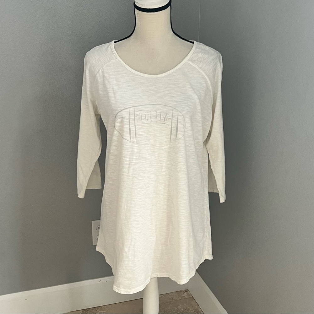 Alternative Cream Smocked Football 🏈 3/4 Sleeve Tunic